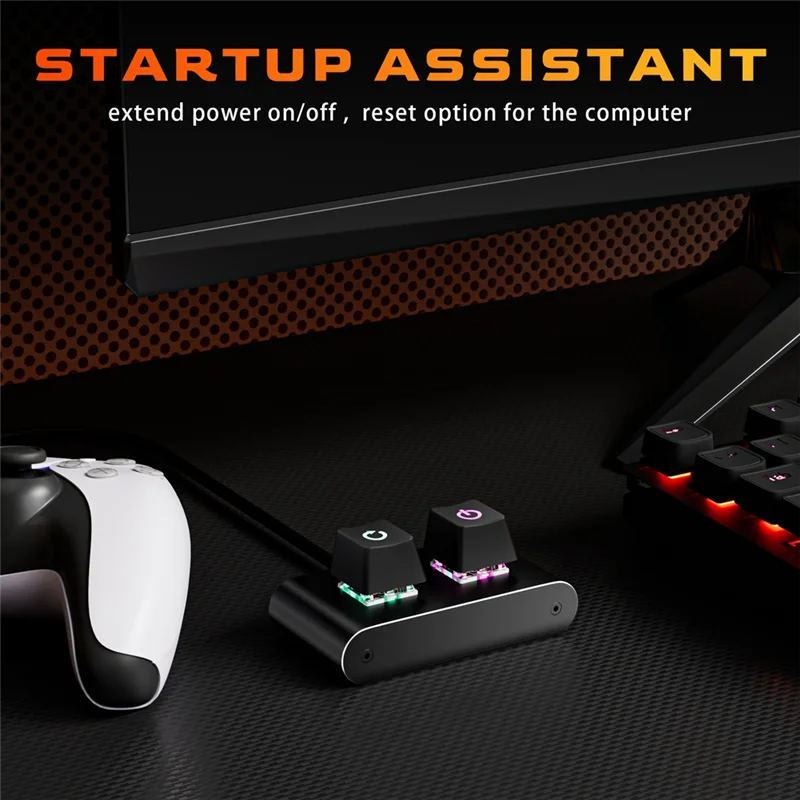 Extension Cable For PC Motherboard Desktop Computer Power Switch External Start Power On/Off Button With Adapter