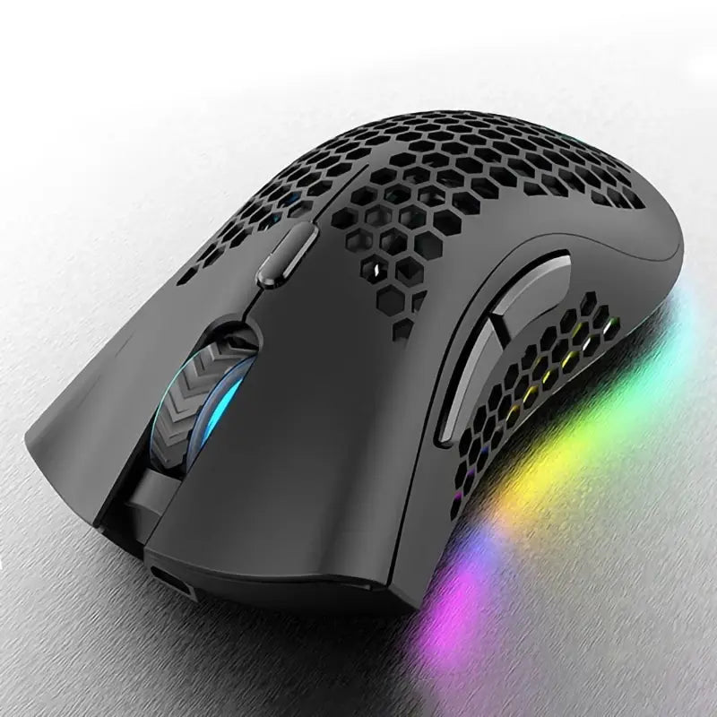 Rechargeable USB 2.4G Wireless RGB Light Honeycomb Gaming Mouse Desktop PC Computers Notebook Laptop Mice Mause Gamer Cute