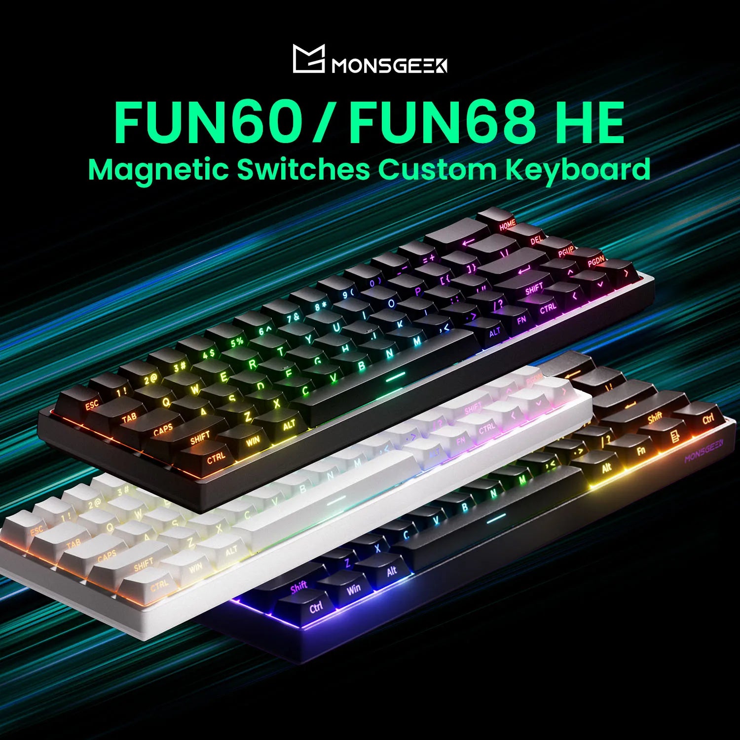 HE Magnetic Keyboard 60% 65% Gaming Keyboards Rapid Trigger 8K Custom Keyboard Gamer Esports