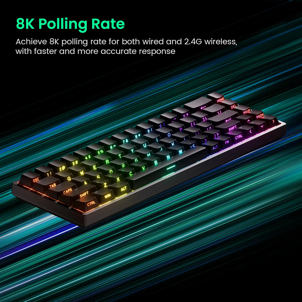 HE Magnetic Keyboard 60% 65% Gaming Keyboards Rapid Trigger 8K Custom Keyboard Gamer Esports