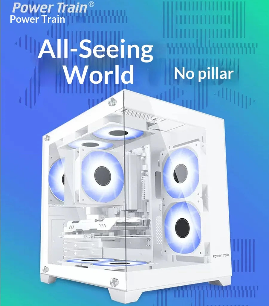 Case MICRO-ATX for MATX Computer Desktop PC with 240 Water Cooling and Glass Side Glazing