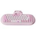 Wireless Gaming Keyboard, Hi-Fi Cute Cat Custom RGB Mechanical Keyboard, Silicone 65% Hot Swap Ergonomic Kitty Keeb