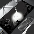 Rubber Mouse Pad Gaming Mousepad Dragon Balls Desk Mat PC Accessories Goku Keyboard Pad Computer Black And White Anime Table Pad