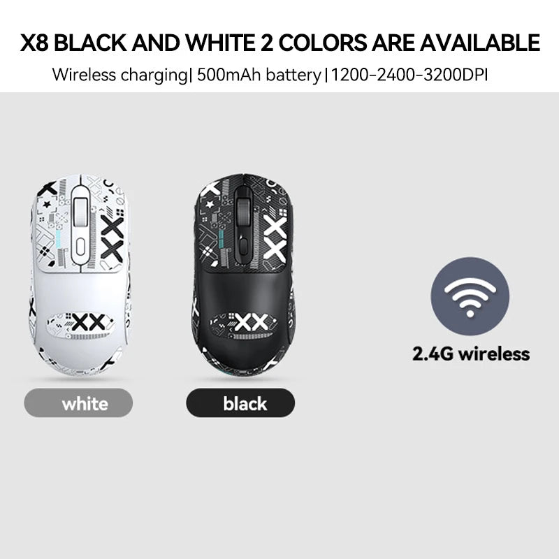 Wireless Gaming Mouse 500mAh TYPE-C Rechargeable Office Mouse Suitable for Laptop Desktop Computers