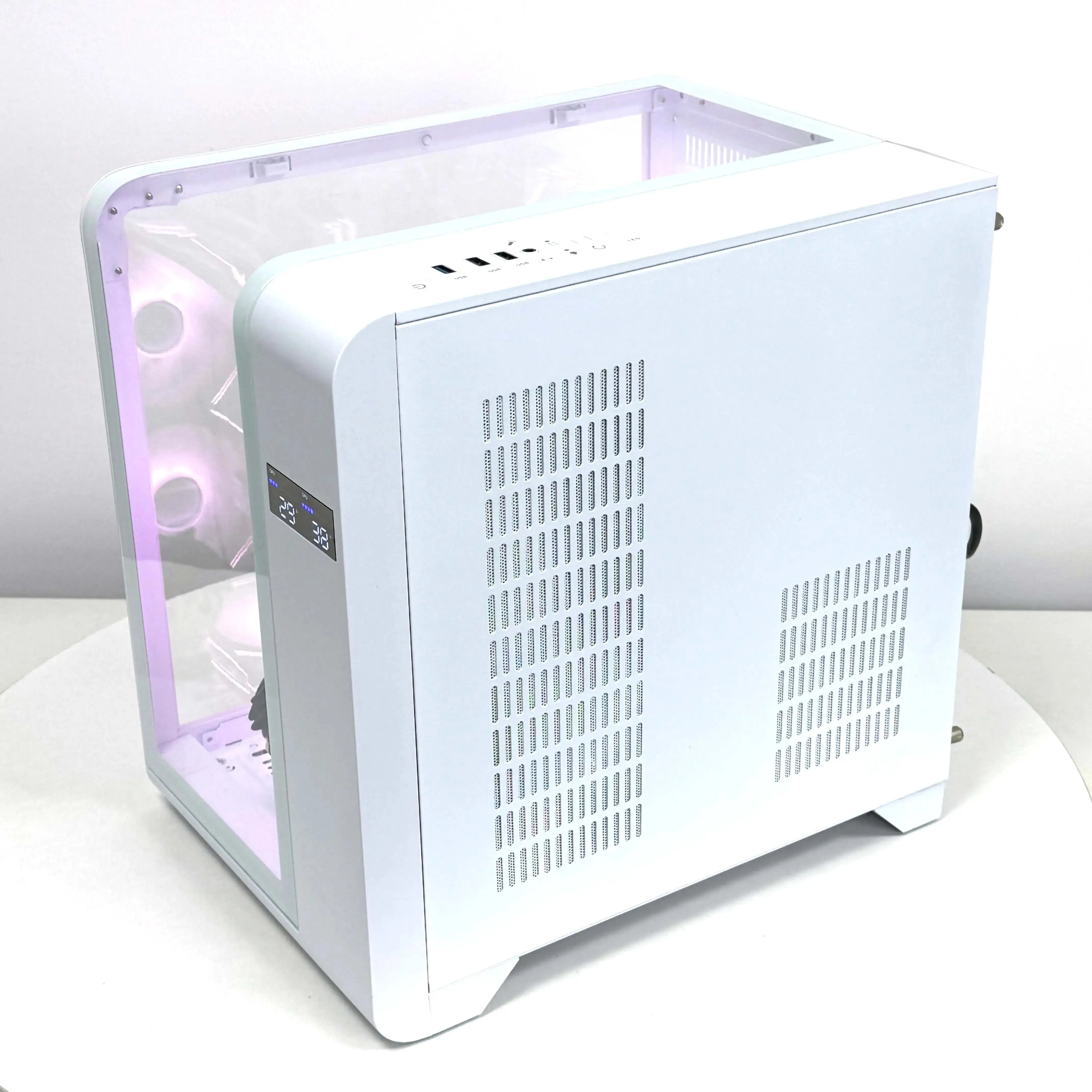 Mini Itx Case Matx Aluminum Case With Lcd Screen Support 240 Water Cooling 350 Graphics Card Esports Gaming Host Case