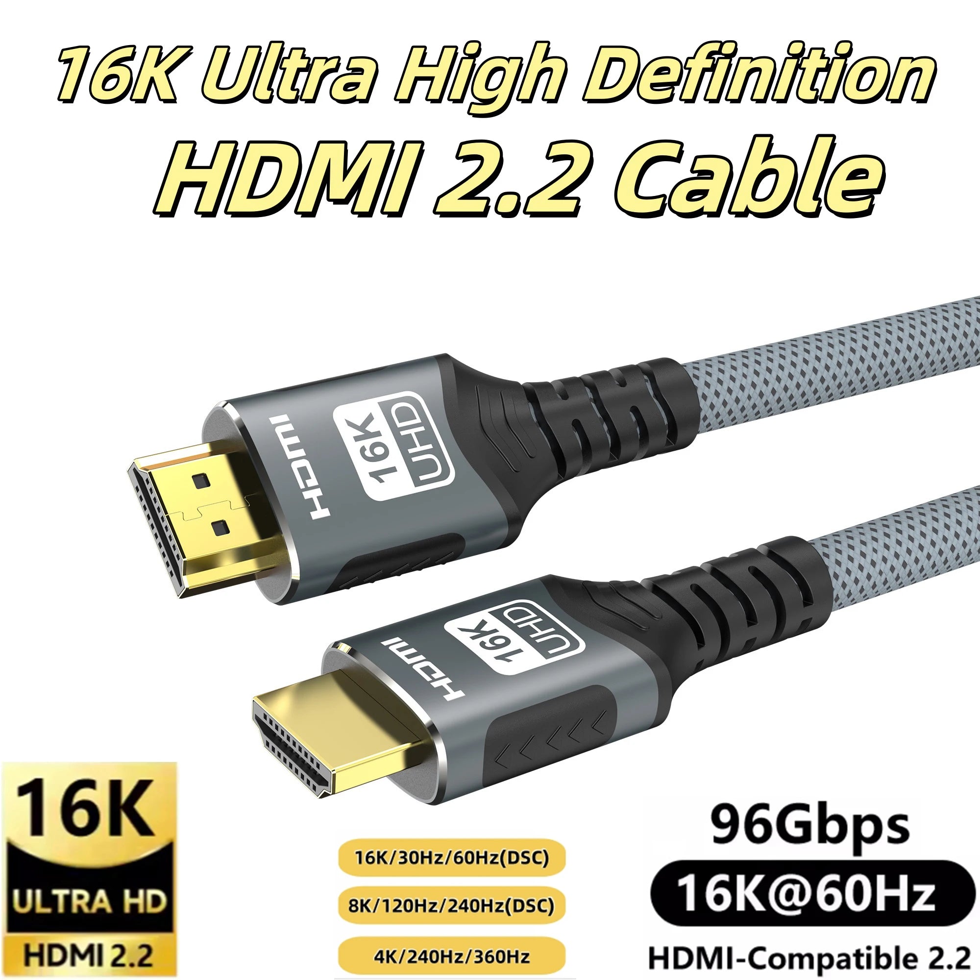 8K HDMI-Compatible Cable 4K@120Hz 8K@60Hz HDMI 2.1 Cable 48Gbps Adapter For RTX 3080 eARC HDR Video Cable PC Laptop TV box PS5
