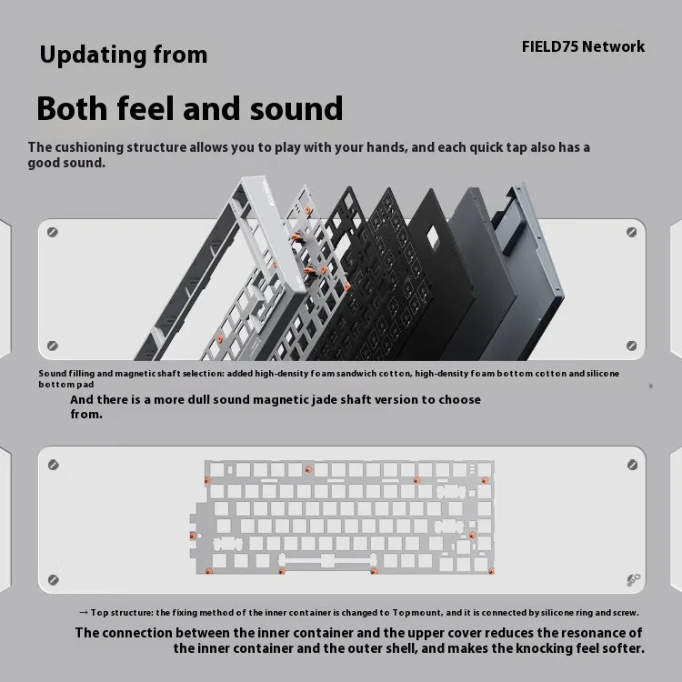 Mechanical Keyboard Esports Magnetic Axis 8k Quick Trigger Volume Knob Hot Plug Rgb Customized Gaming Keyboard