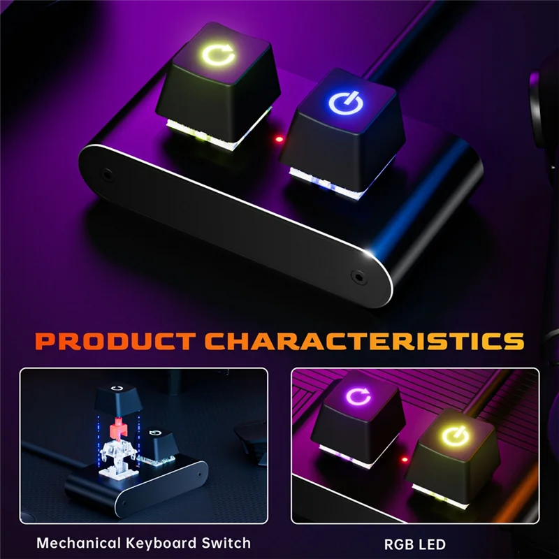 Extension Cable For PC Motherboard Desktop Computer Power Switch External Start Power On/Off Button With Adapter